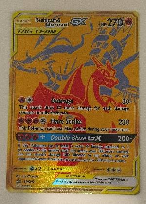 Reshiram & Charizard GX, graded 8.5