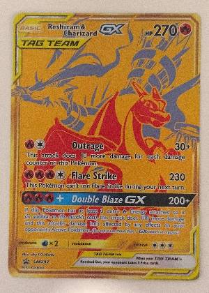 Reshiram & Charizard GX, graded 9.0