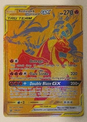 Reshiram & Charizard GX, graded 9.0