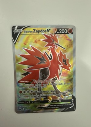 Galarian Zapdos V (Full Art), graded 9.0
