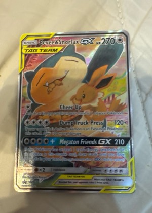 Eevee & Snorlax GX - SM169 graded 8