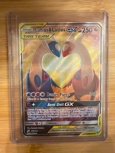Latias & Latios GX (Alternate Full Art) graded 9