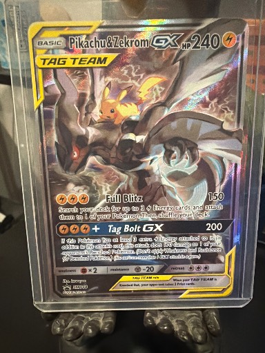 Pikachu & Zekrom GX graded 9