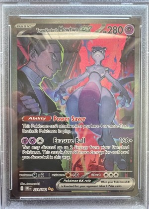 Team Rocket's Mewtwo ex - 231/182 graded 9.5