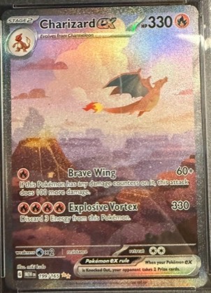 Charizard ex - 199/165 graded 8.5