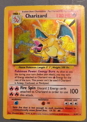 Charizard, graded 5.0