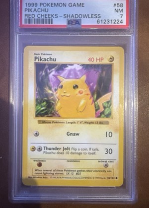 Pikachu, graded 7.5