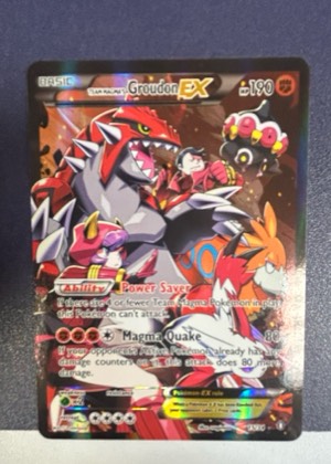Team Magma's Groudon EX, graded 8.0