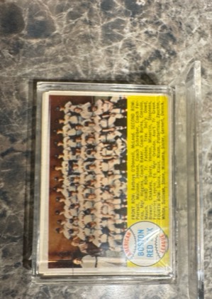 Boston Red Sox Team Card, graded 5.5