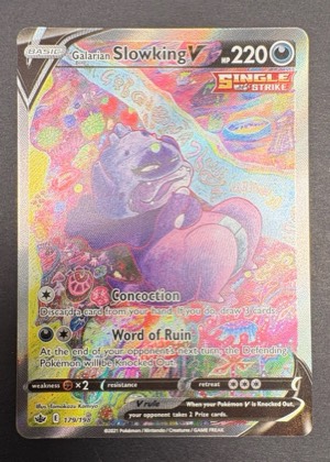 Galarian Slowking V (Alternate Full Art), graded 9.0