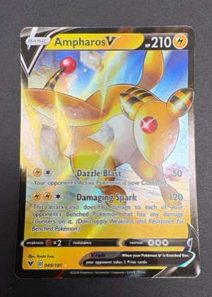 Ampharos V, graded 8.5