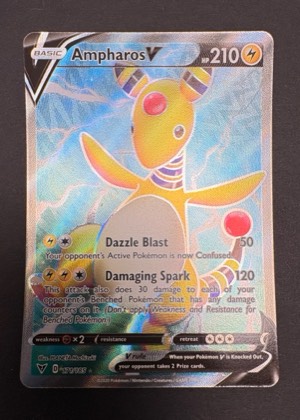 Ampharos V (Full Art), graded 9.0