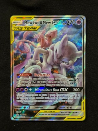 Mewtwo & Mew GX, graded 9.0