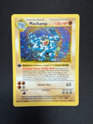 Machamp - 8/102 (Base Set Shadowless), graded 9.0