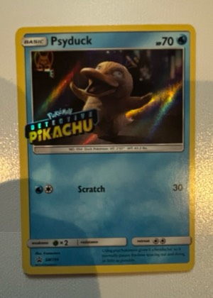 Psyduck - SM199 (Detective Pikachu Stamped), graded 9.0