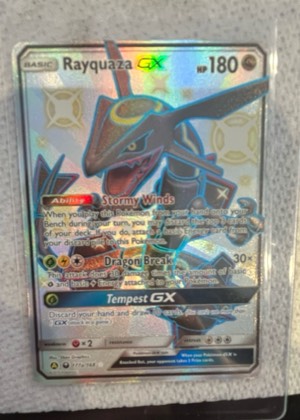 Rayquaza GX - 177a/168, graded 8.0