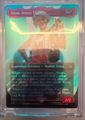 Vaan, Street Thief (Borderless) (Surge Foil), graded 9.5