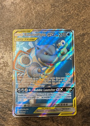 Blastoise & Piplup GX (Full Art), graded 9.0