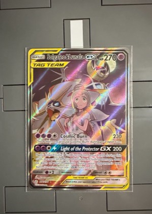 Solgaleo & Lunala GX (Full Art), graded 9.0