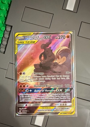 Marshadow & Machamp GX (199) (Full Art), graded 9.0