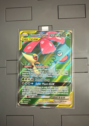 Venusaur & Snivy GX (Full Art), graded 8.5
