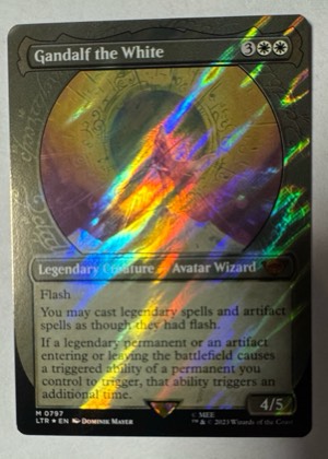 Gandalf the White (Showcase) (Surge Foil), graded 9.0