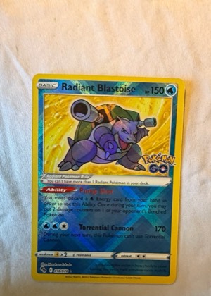 Radiant Blastoise, graded 8.5