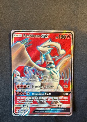 Reshiram GX (Full Art), graded 9.0
