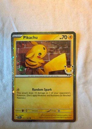 Pikachu - 051/162 (Cosmo Holo), graded 9.0