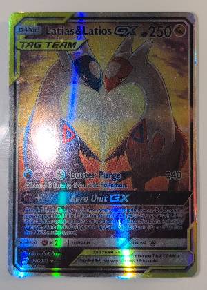 Latias & Latios GX (Alternate Full Art), graded 7.5