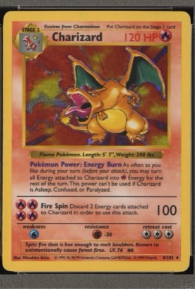 Charizard, graded 8.5