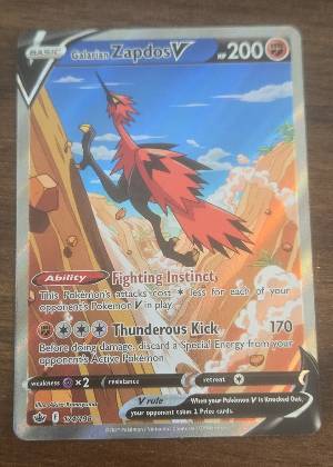 Galarian Zapdos V (Alternate Full Art), graded 9.0
