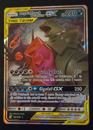 Mega Sableye & Tyranitar GX, graded 8.5
