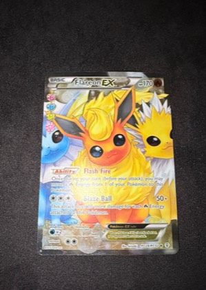 Flareon EX (Full Art), graded 8.0