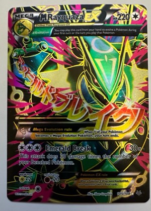 M Rayquaza EX (105 Full Art), graded 9.0