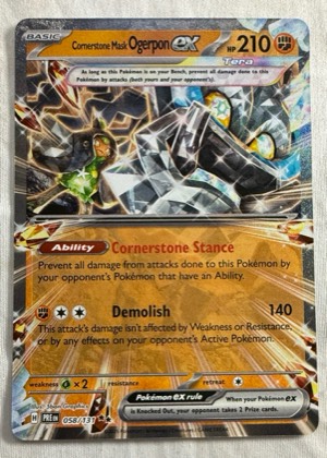 Cornerstone Mask Ogerpon ex, graded 9.0