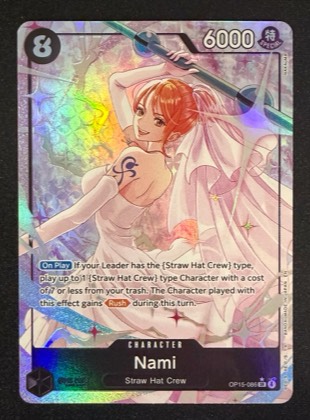 Nami (OP15-086) (Alternate Art), graded 8.5