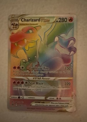Charizard VSTAR (Secret), graded 7.5