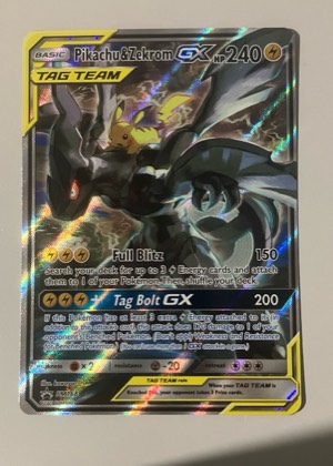 Pikachu & Zekrom GX, graded 9.0