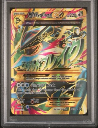 M Rayquaza EX (Shiny Full Art), graded 9.0