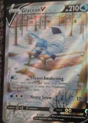 Glaceon V (Alternate Full Art), graded 8.0