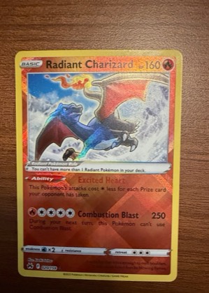 Radiant Charizard, graded 9.0