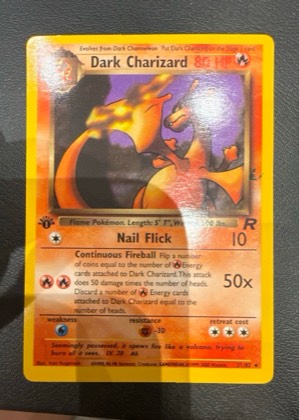 Dark Charizard, graded 7.5