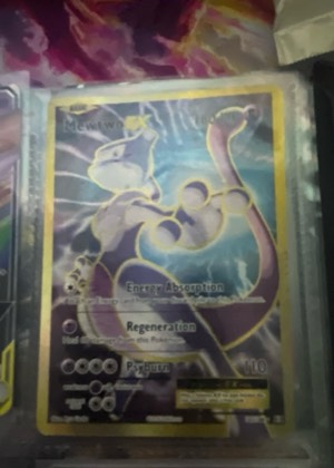 Rocket's Mewtwo ex, graded 8.0