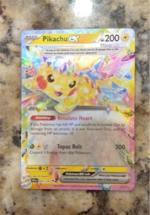 Pikachu ex graded 6 & below