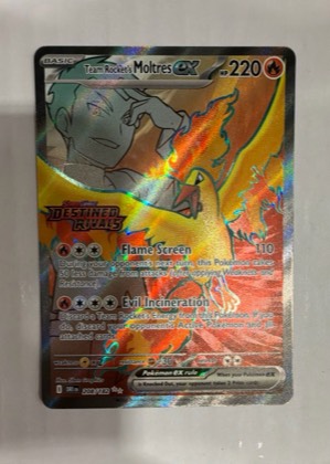Team Rocket's Moltres ex, graded 9.0
