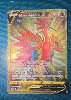 Galarian Zapdos V (Secret), graded 9.0
