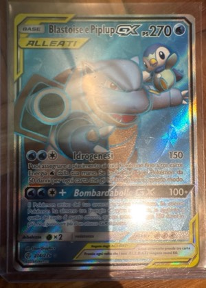 Blastoise & Piplup GX (Full Art) graded 9