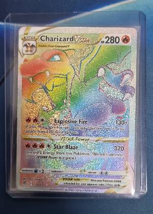 Charizard VSTAR (Secret), graded 9.0