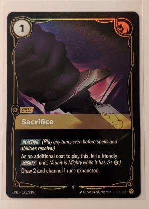 Sacrifice, graded 9.0
